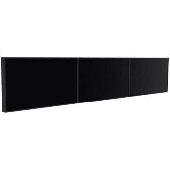 Soporte de Pared para Pantallas Múltiples SMS - Montaje Digital Signage, Aluminio Negro, 165.1 cm