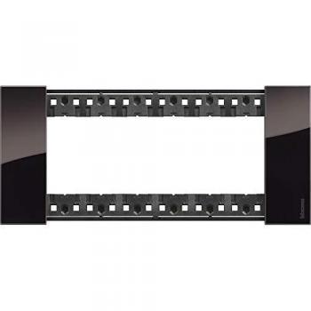 Placa Bticino Living Now 6 Módulos Color Noche KA4806DG