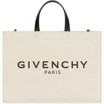 Givenchy Women's G Canvas Tote Bag in Ecru | BB50N2B1DR Color 255, Stylish Leather Bag, Beige female, Size: ONE SIZE, White Tote Bag with Signature Print