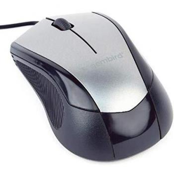 Mouse óptica USB Gembird MUS-3B-02-BG 1000 DPI color negro/gris