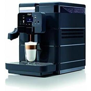 Saeco Royal Plus - Cafetera Automática de Espresso 2,5 L, 1400 W, con Espumador de Leche y Salida Ajustable para 2 Tazas, Color Negro