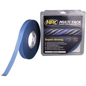 Cinta Adhesiva de Doble Cara Multi-Tack Semitransparente 19 mm x 25 m