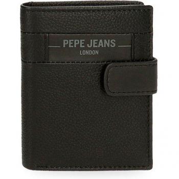 Cartera Pepe Jeans Checkbox con cierre de click Negro