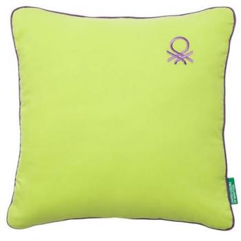 Cojín decorativo 45x45 cm 300g 70% algodón + 30% poliéster verde Rainbow Benetton