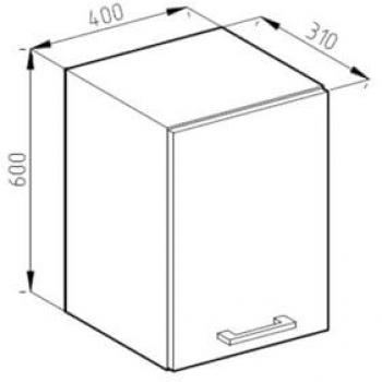 Mueble Alto Universal R-Line, Blanco Alto Brillo, 40 cm con Estantes Abiertos