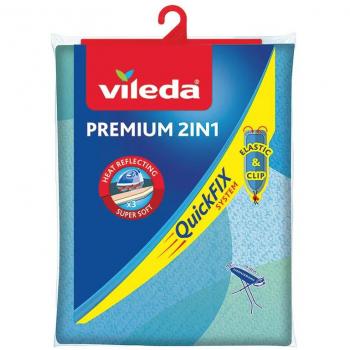 Funda premium 2 en 1 Vileda para tablas de planchar de 110x30cm y 130x45cm - Modelo mejorado