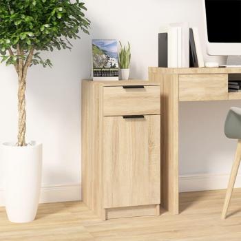 Gabinete de escritorio de roble Sonoma 33,5x50x75 cm madera contrachapada