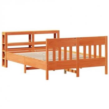 Estructura de Cama sin Colchón Madera Maciza Marrón 120x190 cm