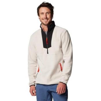 Forro Polar Columbia Sequoia Grove con Media Cremallera Blanco Beige para Hombre - S