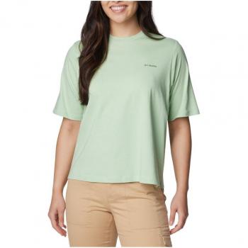 Camiseta de mujer Columbia North Cascades™ Graphic SS, manga corta, color verde, talla M