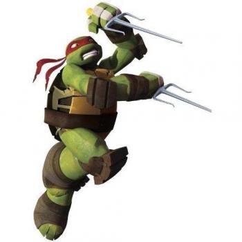 RoomMates - Adhesivos Infantiles despegables para Pared, diseño Raphael de Las Tortugas Ninja, Multicolor