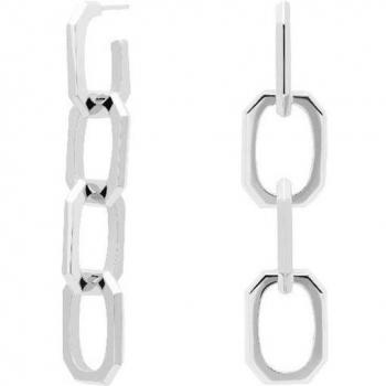 PDPAOLA Signature Chain Earrings Sterling Silver 925 Link Design