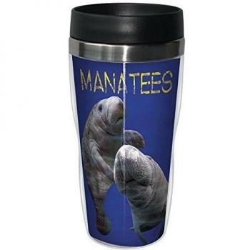 Ãrbol de-free Tarjeta de felicitaciÃ³n de 25943 16 oz ManatÃ­es SIP-N-GO con forro inoxidable taza de viaje de 16 oz