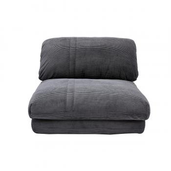 Sillón cama de 1 plaza pana gris oscuro Spencer