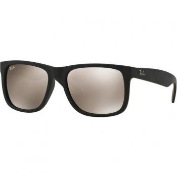 Ray-Ban Justin RB4165 622/5A Rubber Black/Light Brown Gold Mirror Sunglasses