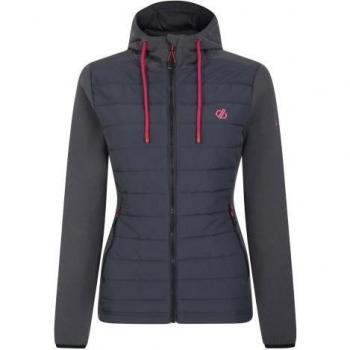 Chaqueta Híbrida para Mujer Fleur East Edit con Logotipo Notion - Gris Carbón Jaspeado