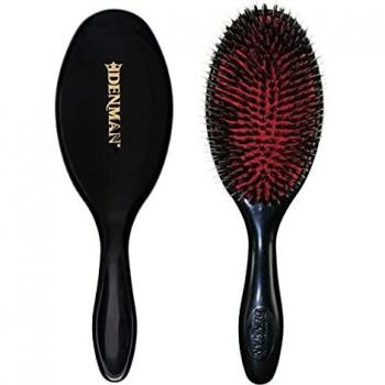 Denman D81L - Cepillo de nailon acolchado con cerdas naturales, tamaño grande