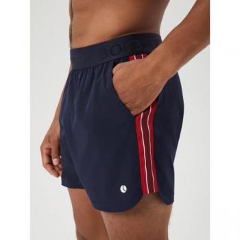 Björn Borg Men's Ace Retro Shorts - Dark Blue, Size M