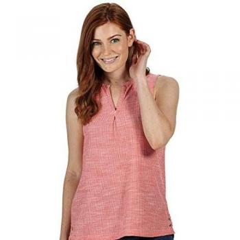 Regatta Jadine-Top De Algodón Sin Mangas Y Abertura En Escote Shirts, Mujer, Red Sky, 20