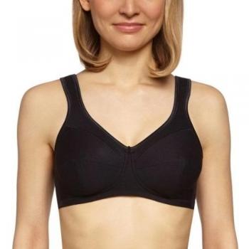 Anita Jana Comfort Support Bra - Black Cotton - Size 50F