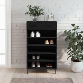 Zapatero negro 60x35x105 cm madera multicapa