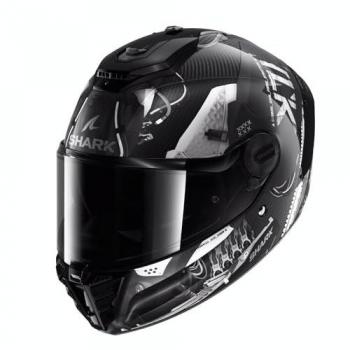 Shark Casco Integral Spartan RS Carbon Xbot Carbono-Antracita-Plateado, Unisex Adulto, Negro Plata, 2XL
