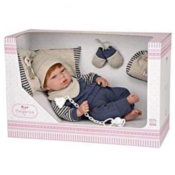 Muñecas Arias Elegance Andie con Cojín, Manoplas y Bolsa Multiusos de 40 cm