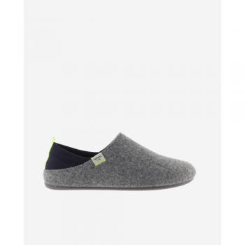 Victoria Norte Zapatillas de casa cerradas unisex de fieltro reciclado con trasera de neopreno y tirador en contraste
