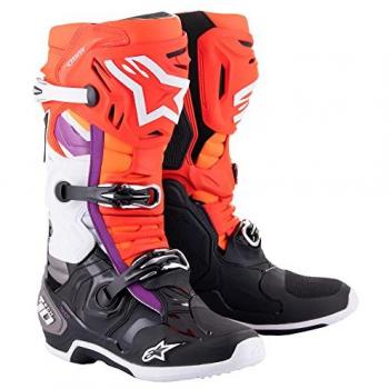 Alpinestars Tech 10 Off-Road Motocross Boots - Orange/Black/Red/White