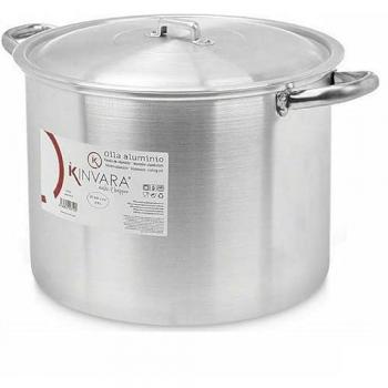 Olla Kinvara con Tapa Ø 30 Cm Plateado Aluminio (4 Unidades)
