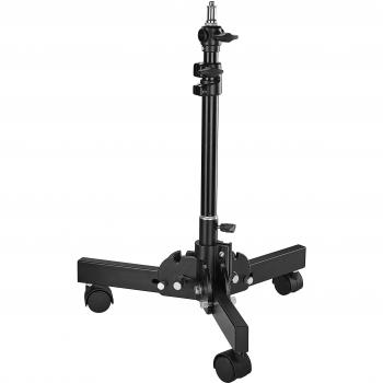 Soporte de suelo móvil compacto Walimex Pro 70 cm, capacidad de carga 8 kg, adaptador de montaje 5/8