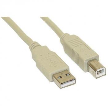 Cable USB 2.0 A a B Beige 1m - Conectores Macho/Macho, 480 Mbit/s