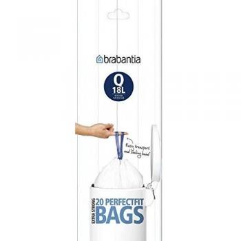 Brabantia Q Bolsas de Basura 18 L, Blanco, 20 unidades