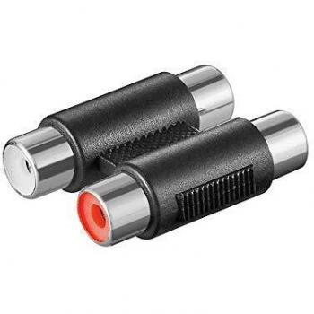 Goobay RCA Audio Adaptor 2X RCA Negro - Adaptador para Cable