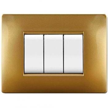 Placa Life Q Living Plástico Arena Oro 4P