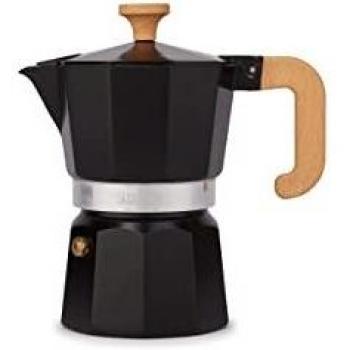 LA CAFETIERE Venice Aluminium Espresso Maker 3 Cup (Black
