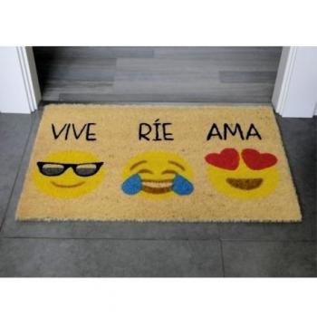 koko doormats Vive Ríe Ama Felpudo, Coco, 60 x 40 cm