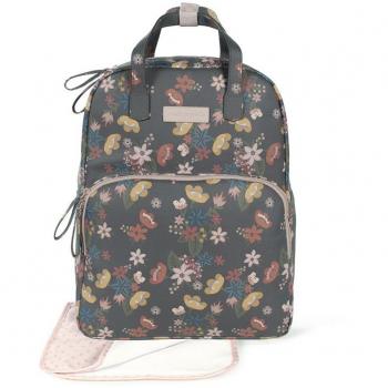 Pasito a Pasito Mochila Cambiador Garden Gris con Gran Capacidad
