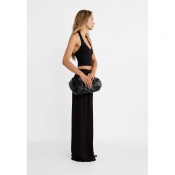 Stradivarius Black Halter Crop Top Size S