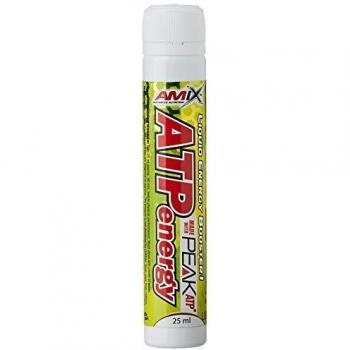 AMIX - Suplemento Deportivo ATP Energy Liquid - 10 x 25 ml - Ayuda a Desarrollar la Fuerza - Ayuda a Reducir la Fatiga y Restaura los Niveles de ATP - Sabor Limón
