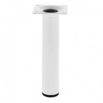 Pata Mesa Redonda para Muebles 7433 de Acero Blanco 200 X 30 Mm
