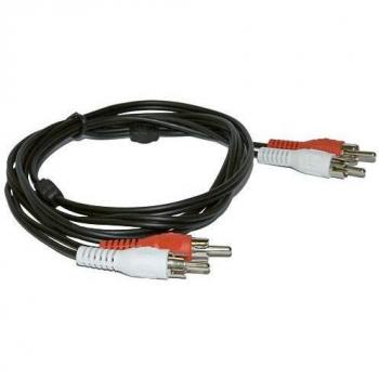 Microconnect 5m 2xRCA to 2xRCA Audio Cable - Male to Male, Black/Red/White