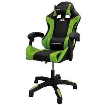 Silla Gaming PowerGaming con Altavoz Bluetooth y Función de Masaje Negra/Verde