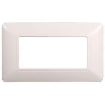 Placa de Plástico Blanca de 4 Módulos Compatible con BTicino Matix - Serie Solar