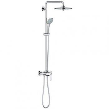 Grohe 27473001 Euphoria 260 - Sistema de ducha con grifo monomando, alcachofa SmartControl de 260 mm con tres chorros y teleducha de 110 mm con tres chorros