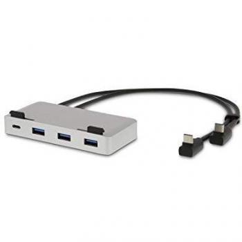 Dock USB-C ProStand 4K, 7 Puertos, Plata, con 3x USB 3.0, HDMI, Mini-DP y Gigabit