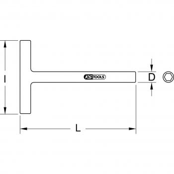 Llave de vaso con mango en T y aislamiento protector KS Tools 117.2427, 9 mm