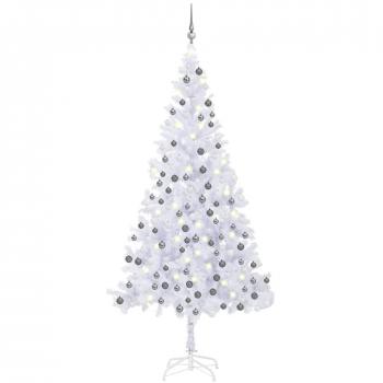 vidaXL Artificial Pre-lit Christmas Tree with Ball Set 210cm 910 Branches