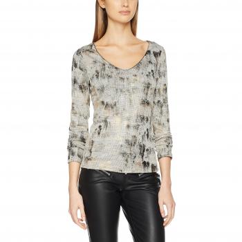 Morgan 181-TULCO.N, Camiseta de Manga Larga para Mujer, Beige, L