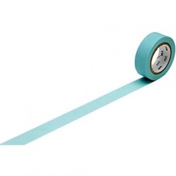 Cinta de enmascarar MT - 15 mm - Azul cielo uni - Papel washi - Reposicionable